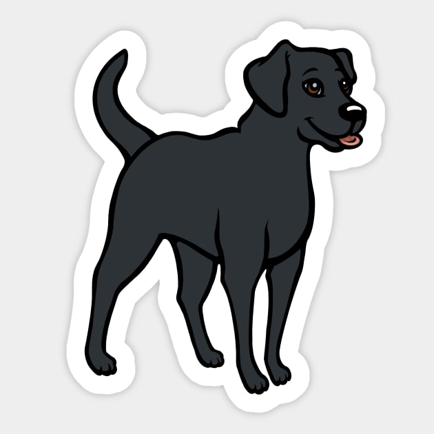 Black Labrador Retriever Sticker by RJKpoyp